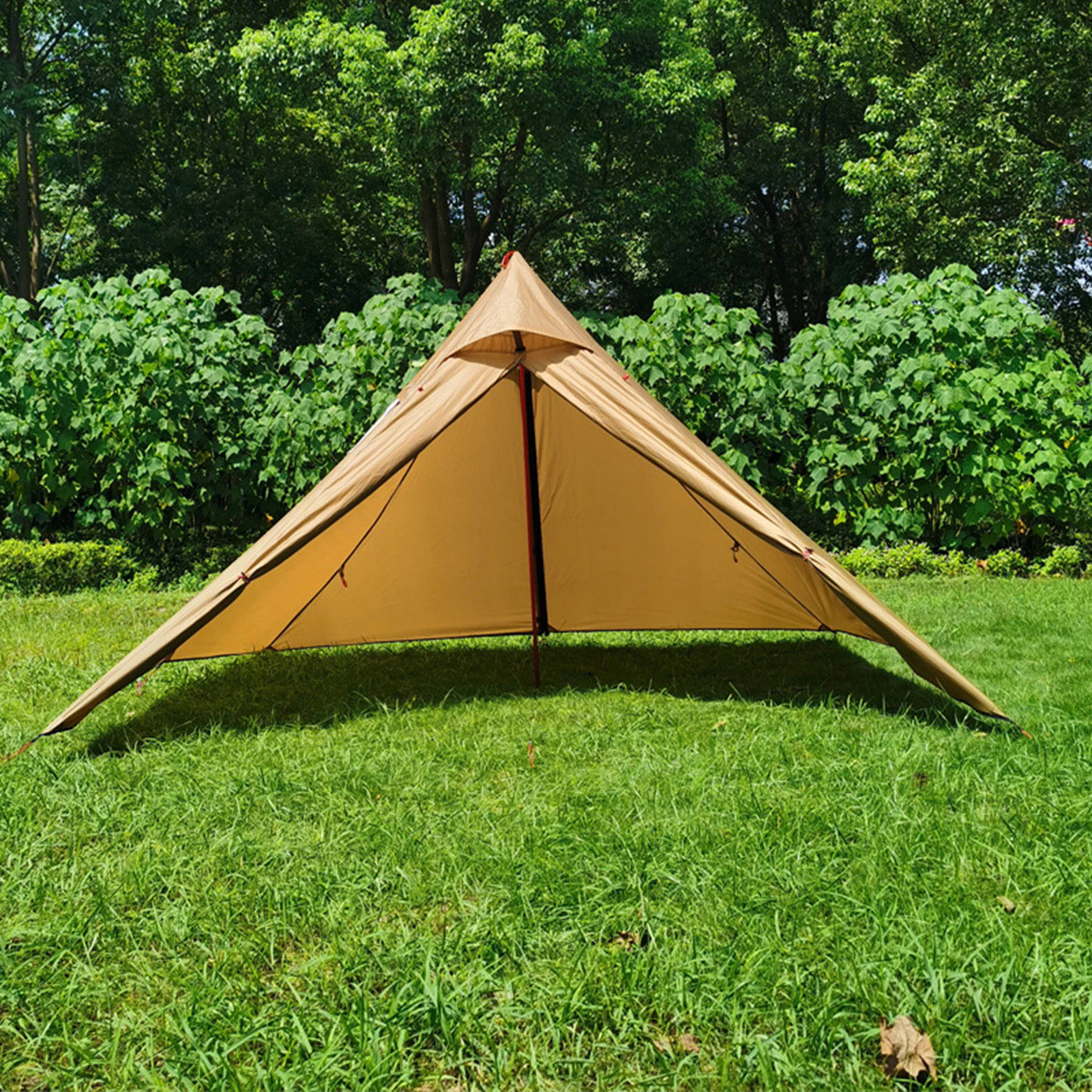 Cheap Goat Tents Ultralight Outdoor Camping Teepee 3 4 Person Pyramid Tent Shelter Awning With Snow Skirt With Chimney Hole Backpacking Tents   